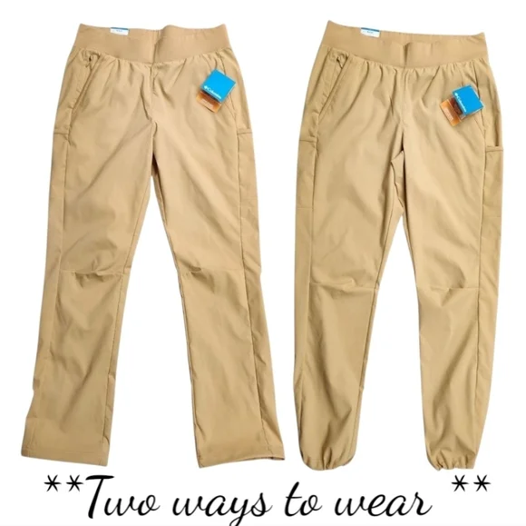 Columbia Women's Track Pants Active Fit Pull-on Joggers Tan Canoe Size Medium - Picture 6 of 16